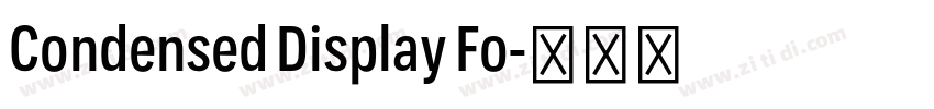 Condensed Display Fo字体转换 Condensed Display Fo字体转换